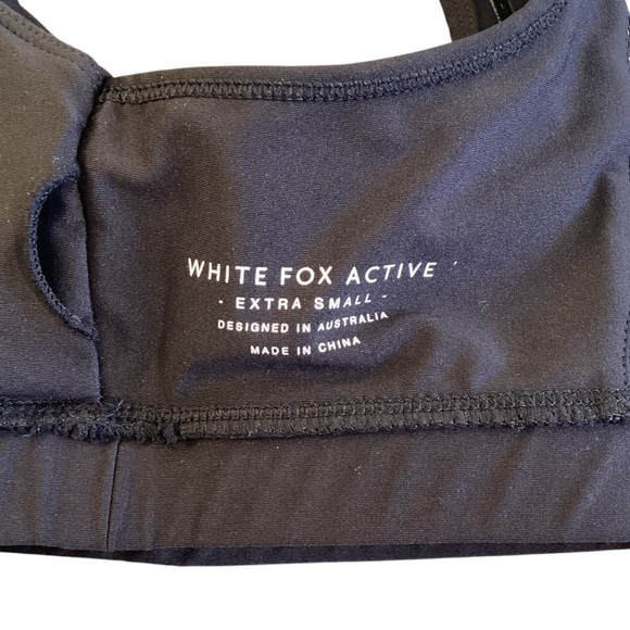 White Fox Active High Alert Limitless Sports Bra, Black - Size XS - Picture 3 of 8